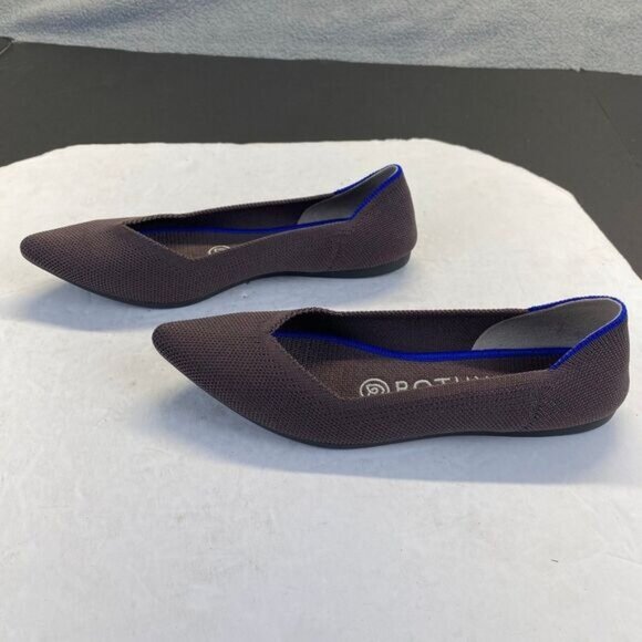 Rothy's Women's The Point Flat Shoe Dark Purple W 5.5 Pointed Toe Slip-on - Picture 1 of 11